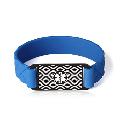 Silicone Sport Medical Alert ID Bracelet Wristband for Kids Children