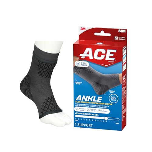 ACE Brand Flex Comfort Compression Ankle Sleeve 208704 S/M