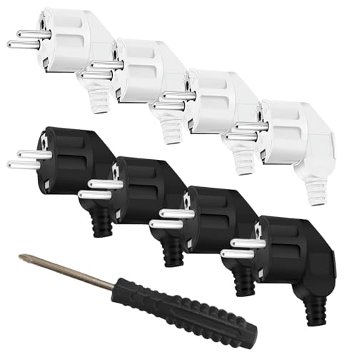 8 Pezzi Spina Schuko Europea Presa Volante Schuko 250 V