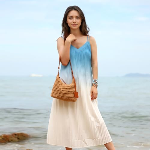Bolso artesanal tejido a mano estilo hobo para mujer miniatura 2
