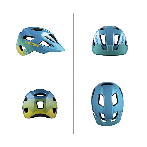 Lazer Gekko Kids Bike Helmet – Lightweight Bicycling Helmets For Children – Youth Unisex Cycling Head Protection With Visor, Blue Yellow, One Size #TOP3