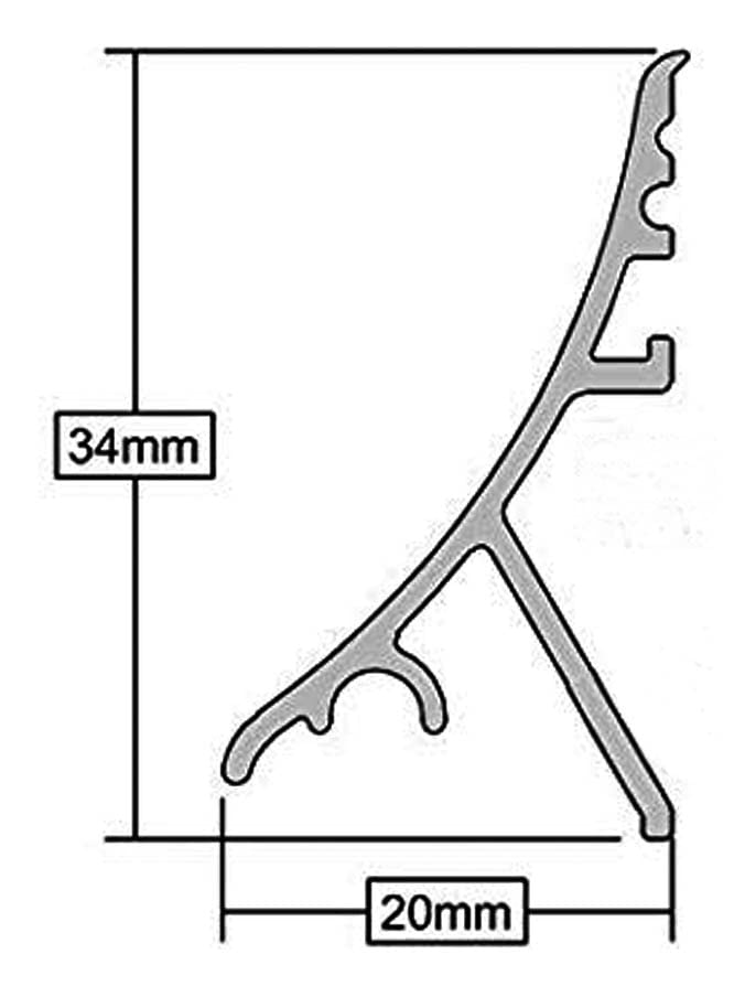 Image secondaire de Déflecteur en Aluminium Blanc 1m pour Porte