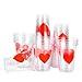 AimFun 50Pcs Valentine's Day Plastic Cups Red Heart Party Cups 12oz Clear Heart Disposable Drinking Cups for Valentines Wedding Galentine's Day Anniversary Party Supplies
