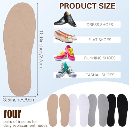 4 Pairs No Show Socks, Breathable Shoe Liner Anti Slip Barefoot Insert, No Stinking Shoe Liner for Men Women2