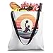 Retro Sunset Water Polo Ball Tote Bag