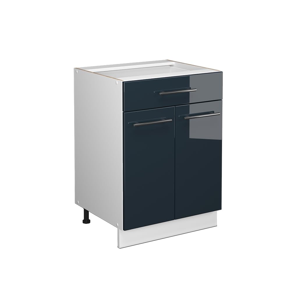 Vicco Kitchen base cabinet Fame-Line, Dark blue high gloss, 60 cm โ image 1