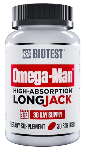 Biotest Omega-Man High-Absorption Longjack 300mg (Eurycoma longifolia) 30 Day Supply - 30 Softgels