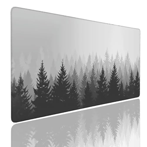 Tapis de souris XL gris 900x400x4mm épais et antidérapant pour bureau