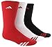 adidas Men's Cushioned 3 Stripe Color Crew Sock (Pack of 3)
