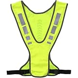 MaximalPower Reflective Vest for Walking at Night - Adjustable Reflective Safety Gear for Men, Women, Kids - Reflective Belt Sash for Running, Walking, and Biking (1x Large Vest)