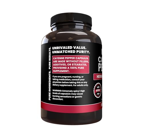 PURE ORIGINAL INGREDIENTS Cayenne Pepper (365 Capsules) No Magnesium Or Rice Fillers, Pure, Lab Verified - Thumbnail 3