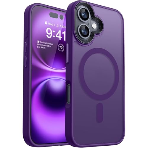 Coque Armor iPhone 14 Pro Max antichoc avec dos mat transparent violet