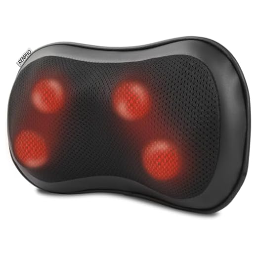 RENPHO Masajeador Espalda con Calor, 3 Velocidades Shiatsu Eléctrico Masaje Espalda y Cervical, Cojin Masajeador Cuello y Hombros para Hogar Oficina