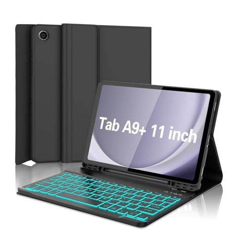Image of typecase Keyboard Case for Samsung Galaxy Tab A11+ / A11 Plus 2025 (11 Inch) & A9+ / A9 Plus 2023 (11 inch) with 7-Color Backlit,Multi Viewing Angle,Wireless Detachable Folio KB Cover with S Pen Holder