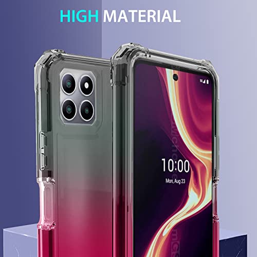 Zeking Case For Boost Mobile Celero 5G Plus, Celero 5G Plus Case With Screen Protector, 2 Layer Structure Protection, Shockproof Corner Armor Bumper Phone Cover For Boost Celero 5G Plus (Black-Pink) #TOP3