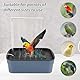 Vogel Badehaus Badewanne,Automatische Vogeltränke aus ABS,Geräuscharme Vogeldusche Wellensittich, Automatische Haustier-Vogeltränke,Multifunktionaler Vogelbadewanne mit Umwälzhahn für Vögel(Stil 1)