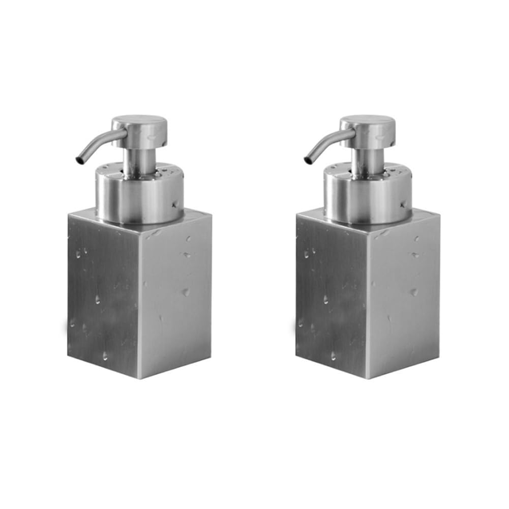 Jnchdghwa 2X 304 Stainless Steel Soap Dispenser Shower Gel Dispenser Bottle Shampoo Foamer Foaming Bottle Lotion Bottle Silver