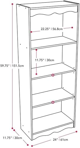 Miniatura 8 de Sonax Hawthorn - Estantería de 72 pulgadas de alto, color negro medianoche