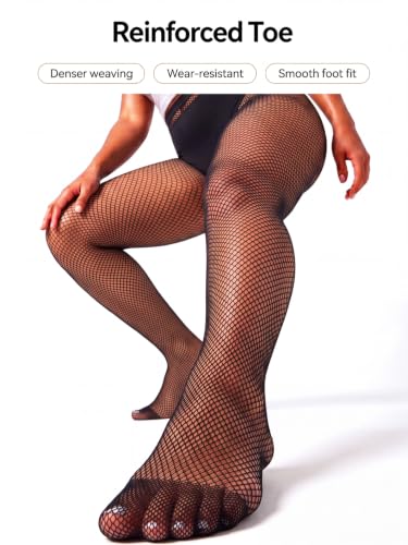 Image of ZINTEDI 2 Pairs Womens Fishnet Stockings High Waist Tights Fishnets Fishnet Tights for Women