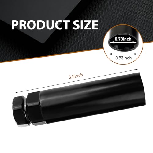 Image of MLY 6 Spline Lug Nut Socket, Lug Nut Removal Tool 3 /4 inch (19mm) & 13 /16 inch (21mm) Hex, Fuel Wheel Lock Key for Aftermarket Socket, Compatible with M14x1.5, M14x2, 9 /16 inchx18 (Black)