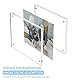 Sezanrpt Acryl Bilderrahmen 5x5cm, 5x5 Bilderrahmen Mini für 5x5 Bilder, Clear Ticket Display Frame Kleine Tipps Halter