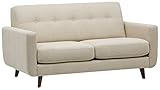 Amazon Brand – Rivet Sloane Mid-Century Modern Loveseat Sofa, 64.2'W, Shell