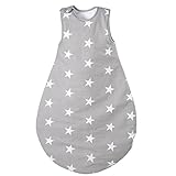 mit Innenfutter roba Schlafsack, 90cm, Babyschlafsack ganzjahres/ganzjährig, aus atmungsaktiver Baumwolle, Baby- und Kleinkindschlafsack unisex, Kollektion \'Little Stars\'