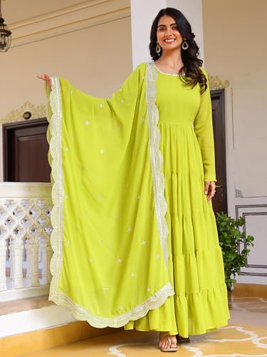 Image of Wedani Georgette Sequins Work Anarkali Kurta Set for Women