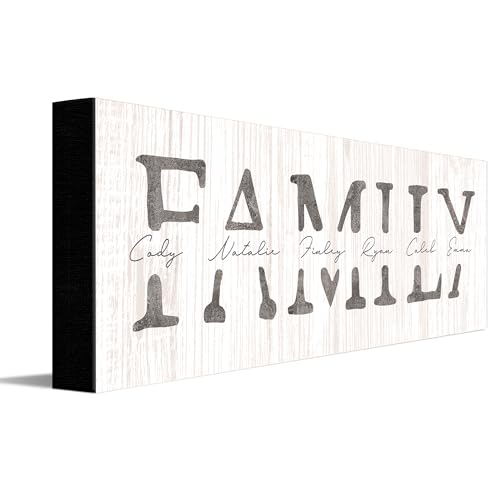 Personalized FAMILY Canvas Art | Customized with all the Kid’s, Parent’s, and Pet’s Names |Unique and Customized Gift for Christmas, Housewarming Gift, or Updating Decor (6