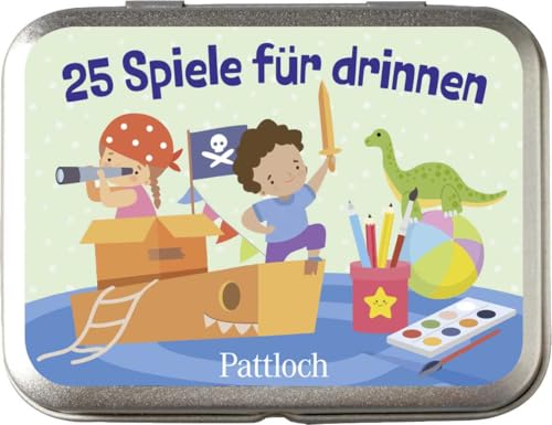 25 Spiele für drinnen: Metalldose mit lustigen Indoor-Spielideen | Ideale Beschäftigung für Kinder ab 5 Jahren