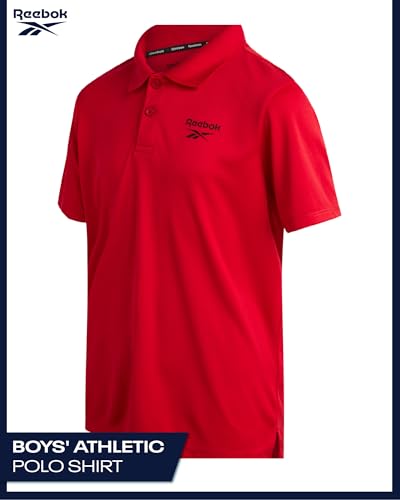 Reebok Boys Polo Shirt - Dry Fit Performance Short Sleeve Collared Golf Shirt - Moisture Wicking Boys Athletic Shirts2