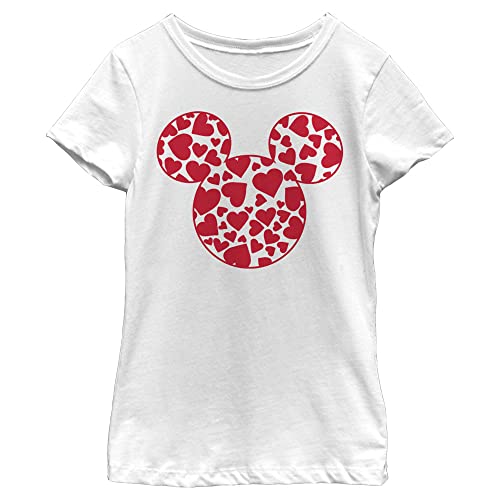 Image of Disney Girls Classic Mickey Animal Ears Girls Short Sleeve Tee Shirt