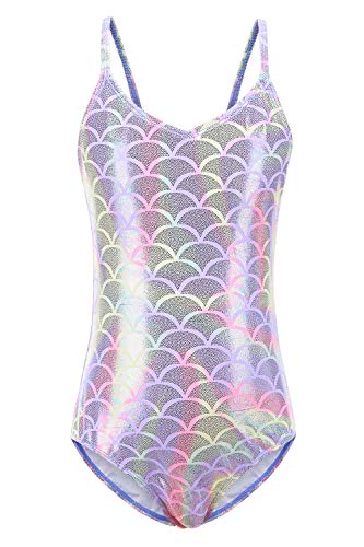 Girls One Piece Swimsuits Hawaiian Ruffle Swimwear Beach Bathing Suit for Summer Vacation