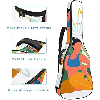 Housse de protection rembourrée pour guitare acoustique classique Motif à pois, Multicolore 04, 42.9×16.9×4.7 in… - Les Beatles, Paul McCartney, John Lennon, RIngo Starr, George Harrison Housse de protection rembourrée pour guitare acoustique classique Motif à pois, Multicolore 04, 42.9x16.9x4.7 in… – Image 4