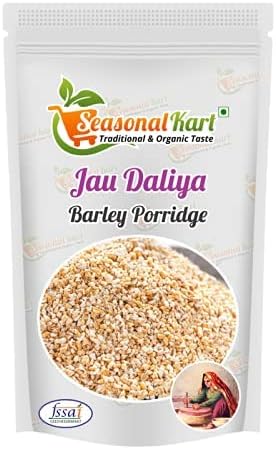 Seasonal Kart Organic Barley Daliya / Jau Dalia 200 Grams |Jau ka Daliya| Healthy Snacks| Healthy Grains | Healthy and Tasty Breakfast| Cereal for Breakfast | Diet Food for Weight Loss| Fiber Rich l 100% Natural & Vegan|