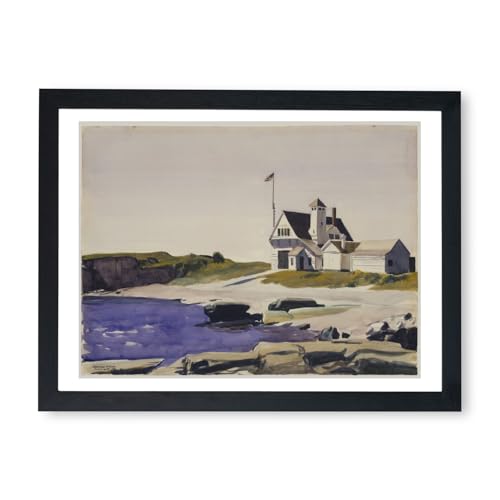 Edward Hopper Garde côtière affiche encadrée grand format Spiffing Prints déco