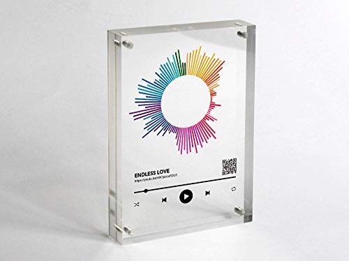 First Dancing Song And Love Song Sound Wave Prints - Customized Soundwave Art In Acrylic Frame Gift For 3Rd Wedding Anniversary, Valentines Day Birthday #TOP1