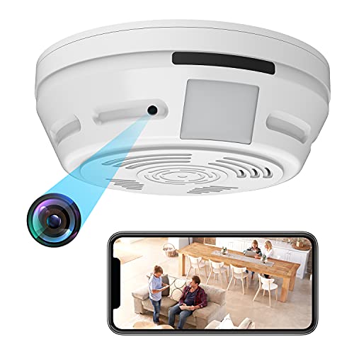 Spy Camera Smoke Detector - Hidden Camera WiFi 180 Days Standby 1080P HD Night Vision PIR Motion Detection Video Recorder Ceiling Nanny Cam