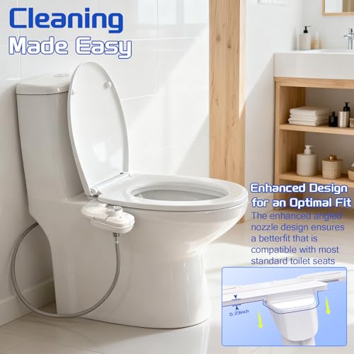 Bidet Attachment for Toilet Ultra-Thin 0.23 IN Dual Nozzle,Non-Electric - image 7