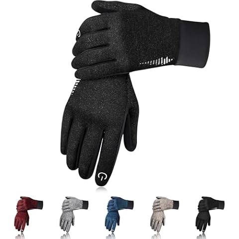 rivmount Winter Gloves Women Men - Warm Gloves Cold Weather, Windproof, Touchscreen, Snow Skiing Thermal Liners - Cycling Running Gear, Driving, Walking, Hiking, Commuting, Texting Cover