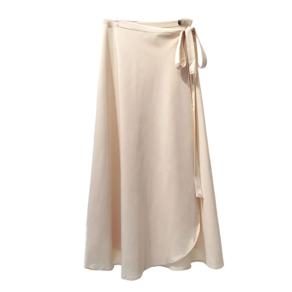 Entwicklt Faldas Midi para Mujer - Falda De Una Pieza De Gasa De Cintura Alta Verano De Mujer Estilo Casual Vendaje Superior E Inferior Dos Faldas Envolventes De Playa