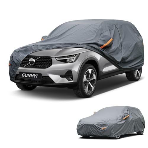 Image of GUNHYI Premium Car Cover Custom Fit Volvo XC40, 16 Layers Heavy Duty Car Cover Waterproof All Weather with Zipper Door for Sun Rain Snow Dust Uv Protection