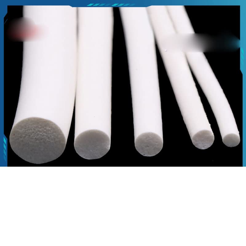 MARKIF 1-5M Silicone Rubber Sponge Strip Round White Foamed Backer Rod Seal Strips Foaming Cord Dia1-25mm-Dia 3.5mm,1Meter