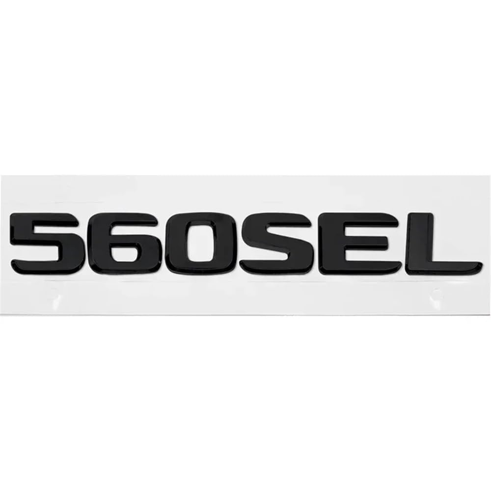 YTQMoreBNZ YYDStes ABS Car Rear Trunk Letter Emblem Tail Number Badge Sticker Compatible With Mercedes Benz 230E 300E 300SEL 300SE 500SEL 560SEL 600SEL