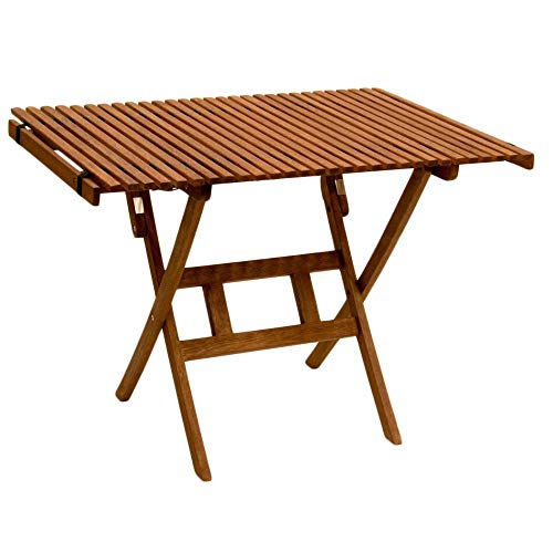 BYER OF MAINE Pangean Roll Top Folding Wood Table, Bistro Table, Use Indoors or Out, Hardwood Portable Table, Deck Table, Wooden Camp Table, Matches Pangean Furniture Line, Wood Camping Table - Thumbnail 2