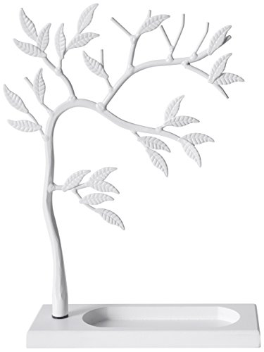 Lilgift Arad Metal Jewelry Tree - Necklace, Bracelet, Earring And Ring Jewelry Holder (White) #TOP1