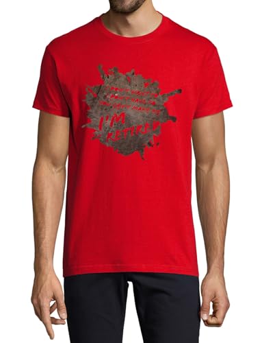 T-shirt I'm Retired en coton rouge homme contre l'inconfort des vêtements rigides