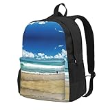 Sandy Beach Mochila para la escuela, adolescentes, niños y niñas, mochila ligera e informal para hombres y mujeres, estudiantes universitarios, adultos