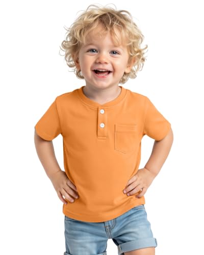 Image of Toddler Boys Cotton Henley T Shirts