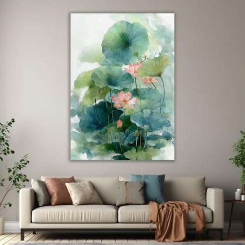 Cuadros para salones con flores en acuarela suave de 40x60cm para dar vida a tus estancias 3